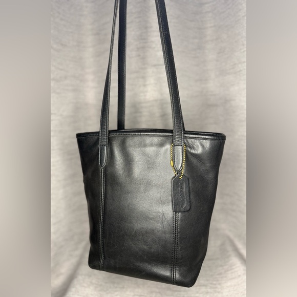 Coach Vintage 1999 Classic Lunch Tote MADE IN MEXICO Black Glove Tanned Leather - Picture 9 of 16
